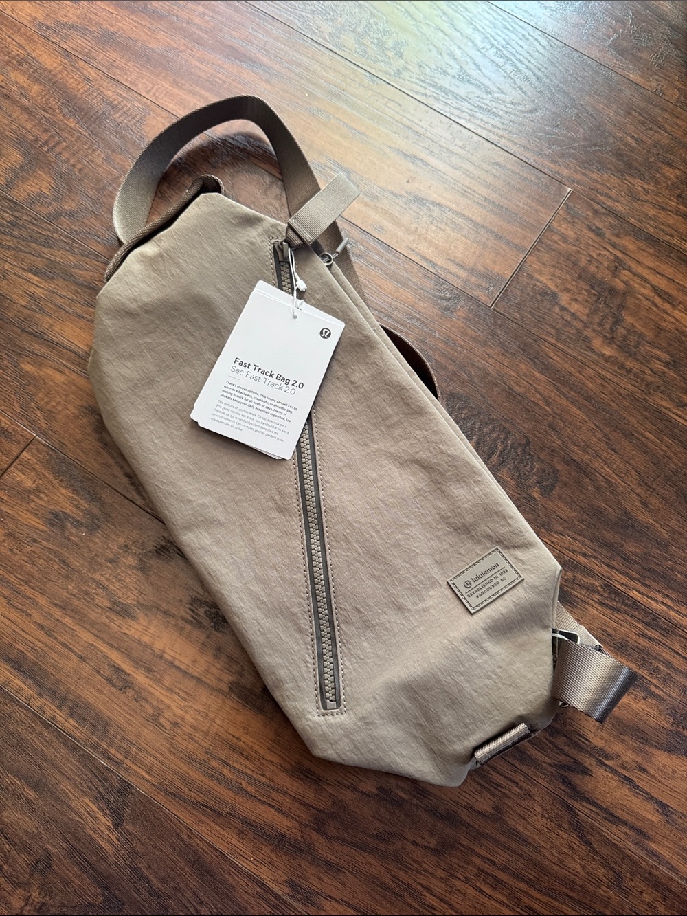 Lululemon Fast Track Bag 2.0 Sling Bag in Taupe